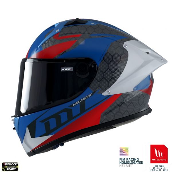 Casti Moto Integrale MT Helmets Casca Moto Full-Face KRE+ Carbon Projectile D7 Blue/Black
