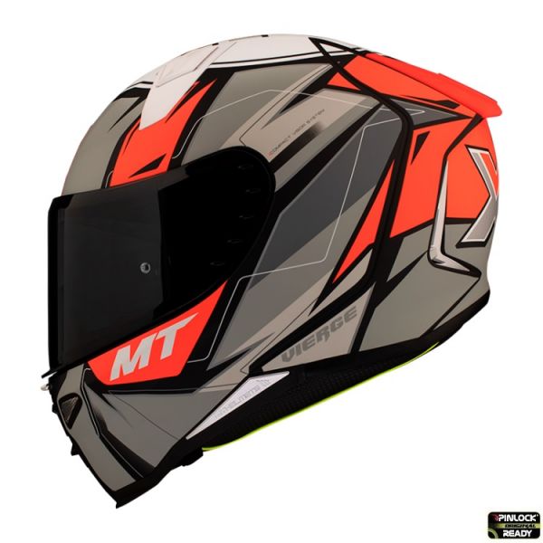 Casti Moto Integrale MT Helmets Casca Moto Full-Face Revenge 2 Xavi Vierge A5 Red Fluo Matt