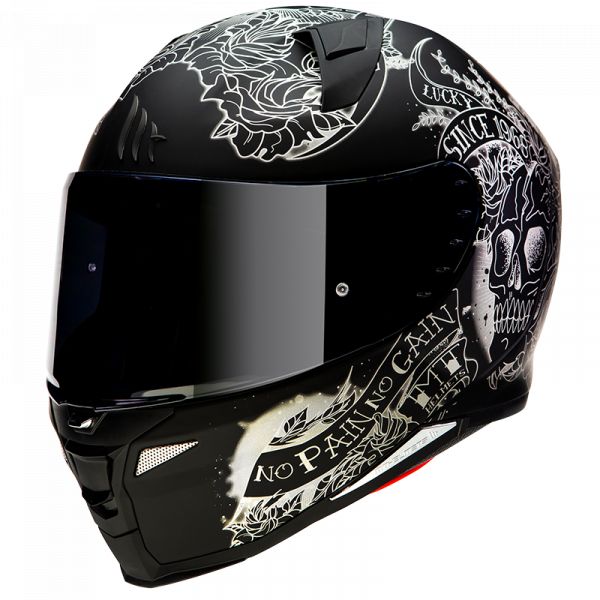 Casti Moto Integrale MT Helmets Casca Moto Full-Face Revenge Skull & Roses A1 Matt Black 2022