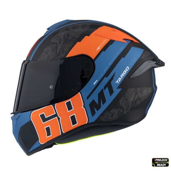 Casti Moto Integrale MT Helmets Casca Moto Full-Face Targo Pro Welcome D4 Orange/Fluor Matt