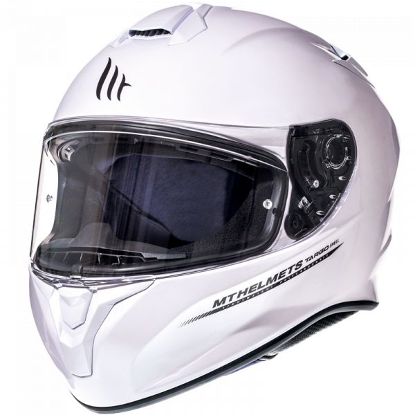 Casti Moto Integrale MT Helmets Casca Moto Full-Face Targo Solid A0 Gloss Pearl White