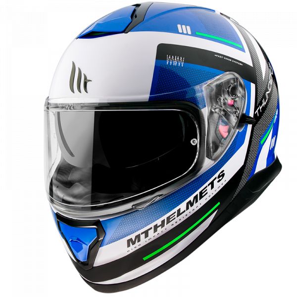 Casti Moto Integrale MT Helmets Casca Moto Full-Face Thunder 3 SV Carry C7 Gloss Pearl Blue 2022