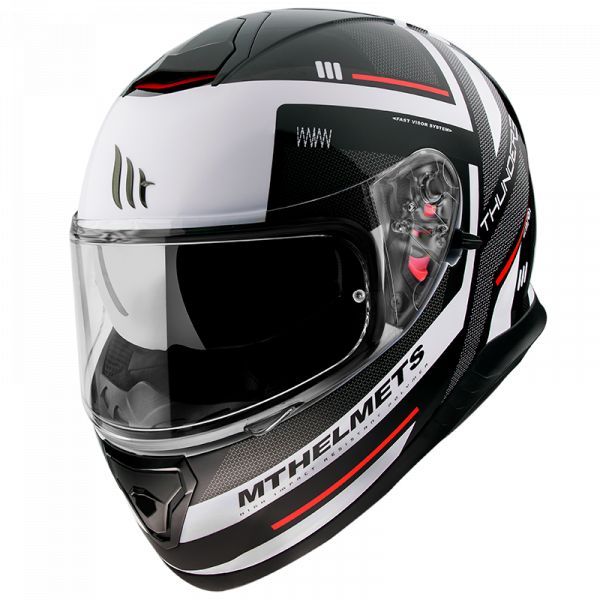 Casti Moto Integrale MT Helmets Casca Moto Full-Face Thunder 3 SV Carry E0 Gloss Pearl White 2022