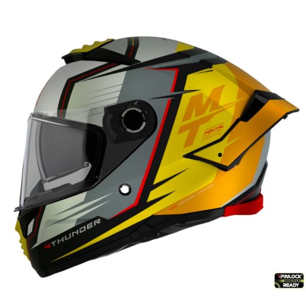 Casti Moto Integrale MT Helmets Casca Moto Full-Face Thunder 4 SV Pental B3 Galben Mat