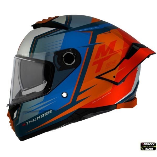 Casti Moto Integrale MT Helmets Casca Moto Full-Face Thunder 4 SV Pental B4 Portocaliu Mat