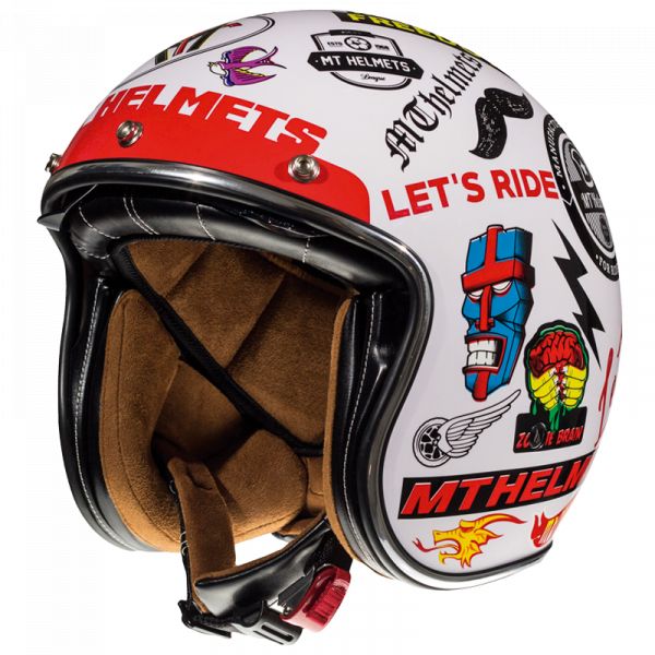 Casti Moto Jet (Open Face) MT Helmets Casca Moto Jet Le Mans 2 Anarchy A0 Gloss Pearl White 2022