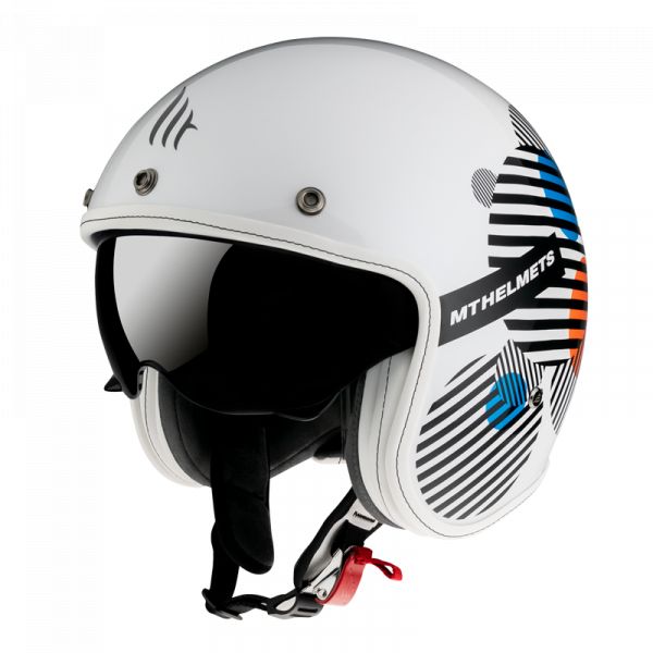 Casti Moto Jet (Open Face) MT Helmets Casca Moto Jet Le Mans 2 Zero A4 Gloss Pearl Orange