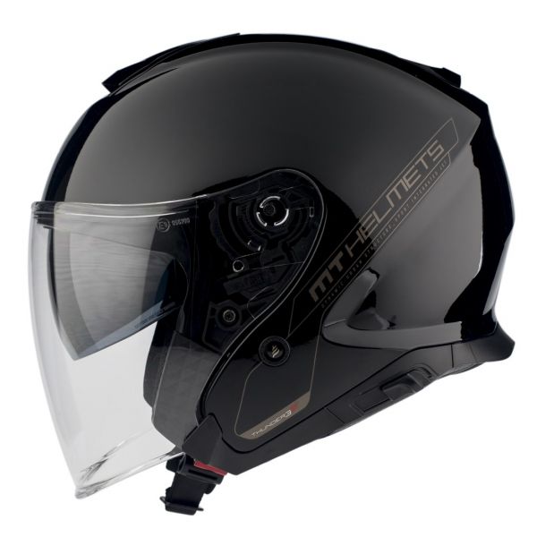 Casti Moto Jet (Open Face) MT Helmets Casca Moto Jet Thunder III SV A1 Black
