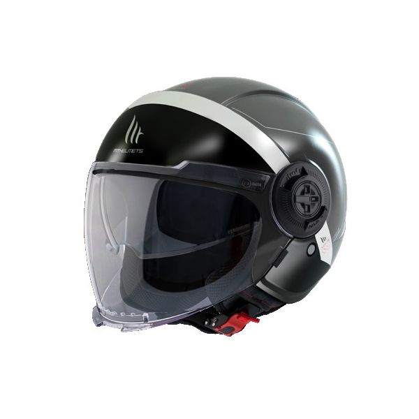 Casti Moto Jet (Open Face) MT Helmets Casca Moto Jet Viale SV 68 Unit D2 Black/Red/White
