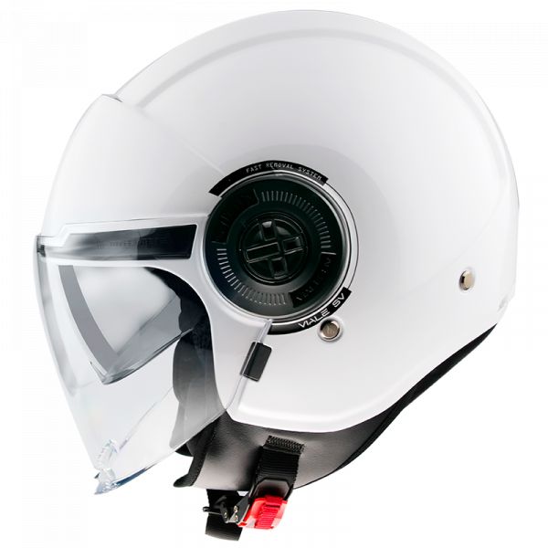 Casti Moto Jet (Open Face) MT Helmets Casca Moto Jet Viale SV Solid A0 Gloss Pearl White