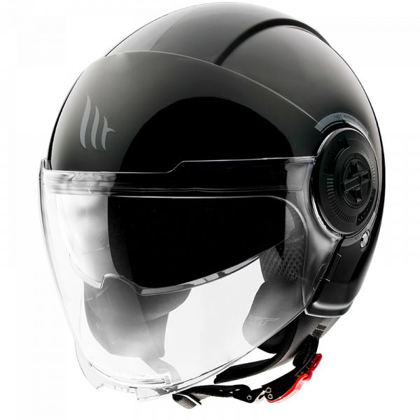 Casti Moto Jet (Open Face) MT Helmets Casca Moto Jet Viale SV Solid A1 Gloss Black 2022