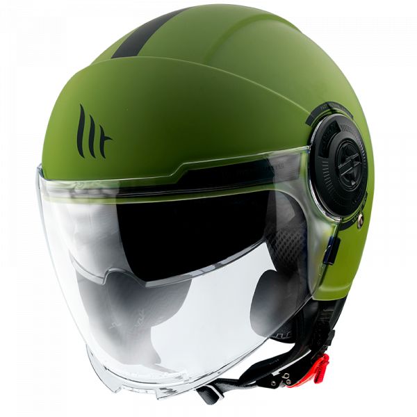Casti Moto Jet (Open Face) MT Helmets Casca Moto Jet Viale SV Solid A6 Matt Green 2022