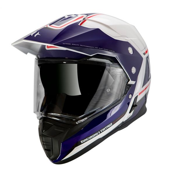 Casti Cross-Enduro MT Helmets Casca Moto MX Synchrony Duosport SV White/Blue