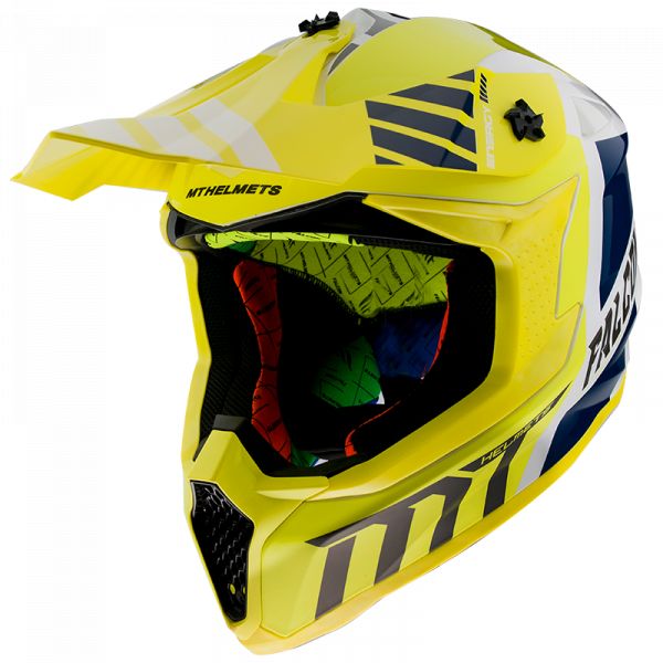 Casti Cross-Enduro MT Helmets Casca Moto Enduro Warrior A3 Gloss Pearl Yellow 2022