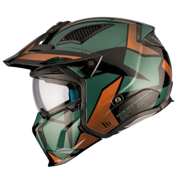 Casti Moto Jet (Open Face) MT Helmets Casca Moto Open-Face/Jet  Streetfighter SV S P1R Glossy Green 23