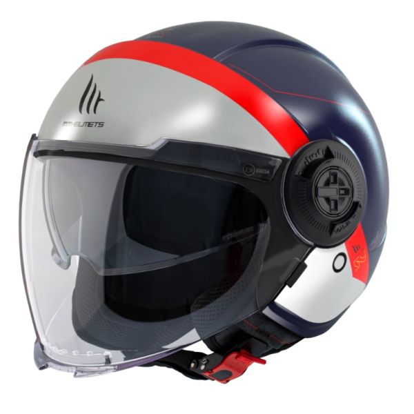 Casti Moto Jet (Open Face) MT Helmets Casca Moto Open Face/Jet Viale SV 68 Unit D7 Blue Matt 2023