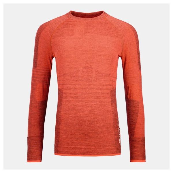 Underlayer Snow Ortovox Bluza Snowmobil Dama Base Layer 230 Competition Long Sleeve Coral