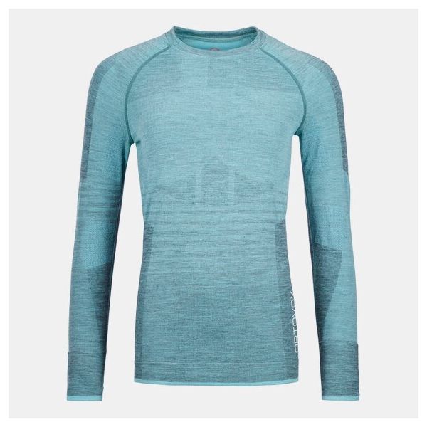 Underlayer Snow Ortovox Bluza Snowmobil Dama Base Layer 230 Competition Long Sleeve Ice Waterfall