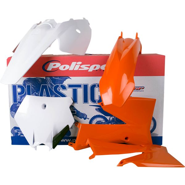 Plastice MX-Enduro Polisport Kit Plastice KTM SX/XC/XC-F/125/150/250/300 Orange/White 90451