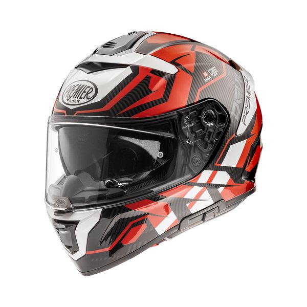 Casti Moto Integrale Premier Helmets Casca Moto Full-Face Devil JC 92 Glossy Red/Black/White 2024