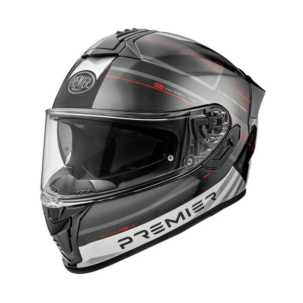 Casti Moto Integrale Premier Helmets Casca Moto Full-Face Evoluzione SP 92 Black/Gray/White 2024