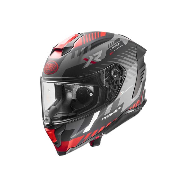Casti Moto Integrale Premier Helmets Casca Moto Full-Face Hyper XR 92BM Black Matt/Gray/Red 2024