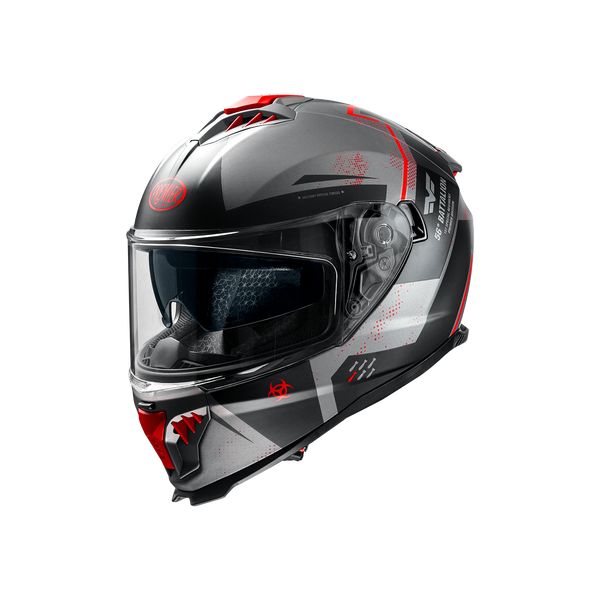 Casti Moto Integrale Premier Helmets Casca Moto Full-Face Typhoon BA 17BM Matt Gray/Red 2024
