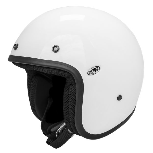 Casti Moto Jet (Open Face) Premier Helmets Casca Moto Open-Face/Jet Vintage CLASS U8 Glossy White 2024