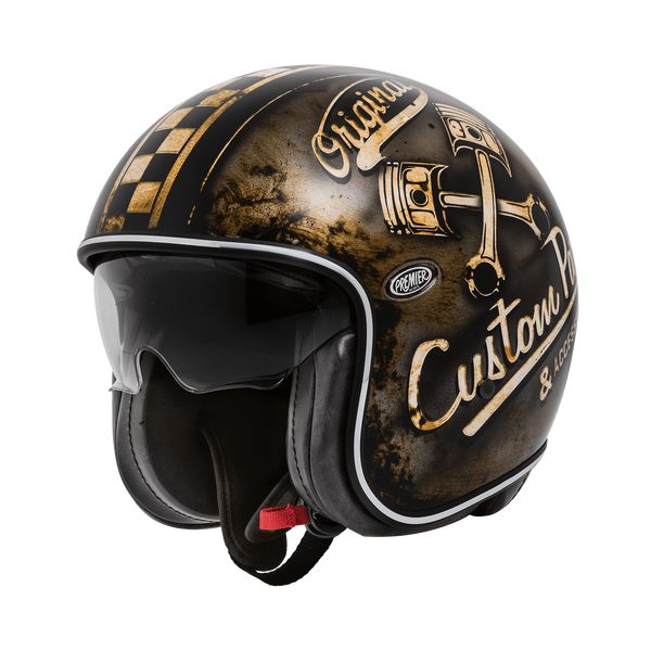 Casti Moto Jet (Open Face) Premier Helmets Casca Moto Open-Face/Jet Vintage OP 9BM Brown 2024