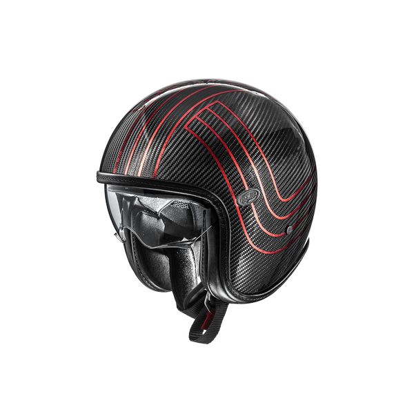 Casti Moto Jet (Open Face) Premier Helmets Casca Moto Open-Face/Jet Vintage Plat Edit CARB Glossy Black/Red 2024