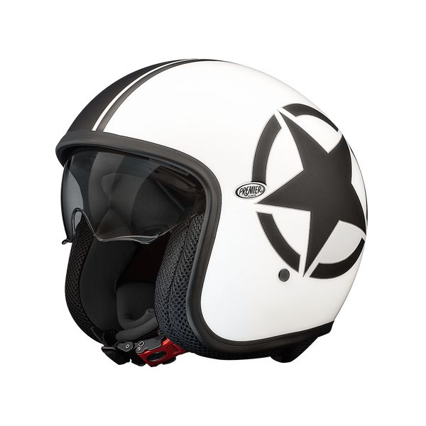 Casti Moto Jet (Open Face) Premier Helmets Casca Moto Open-Face/Jet Vintage SG 8BM White/Black 2024