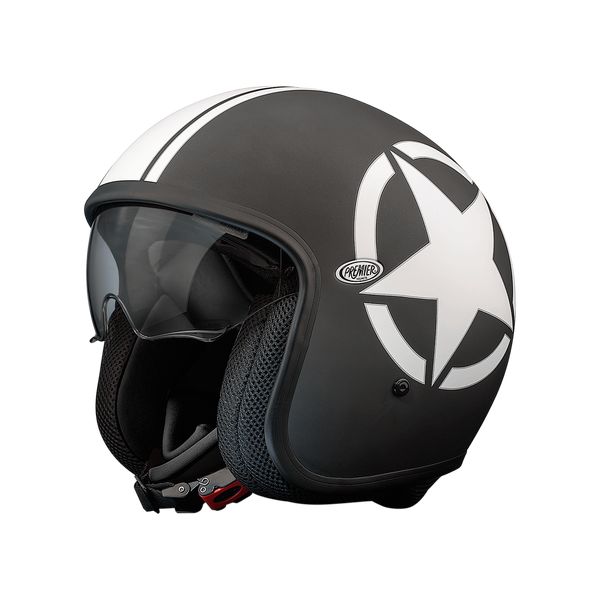 Casti Moto Jet (Open Face) Premier Helmets Casca Moto Open-Face/Jet Vintage SG 9BM Matt Black/White 2024