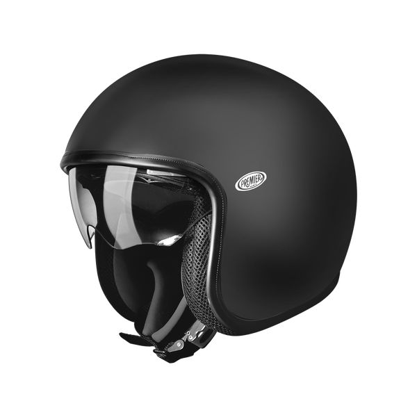 Casti Moto Jet (Open Face) Premier Helmets Casca Moto Open-Face/Jet Vintage U9BM Matt Black 2024