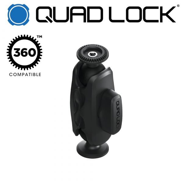 Suport Ghidon Telefon/GPS Quad Lock Brat Dublu Pivoti Mici 360 9.4 x 3.2 x 6.5