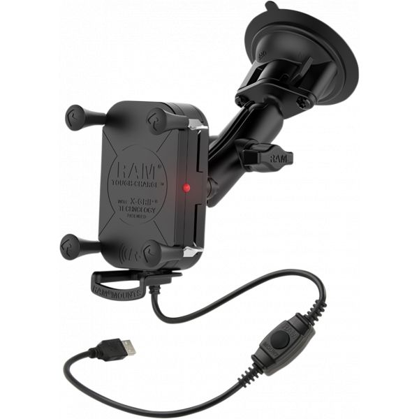 Suport Ghidon Telefon/GPS Ram Mounts Tough-charge Suport Venturza cu Incarcare Wireless Waterproof - Ram-b-166-un12w