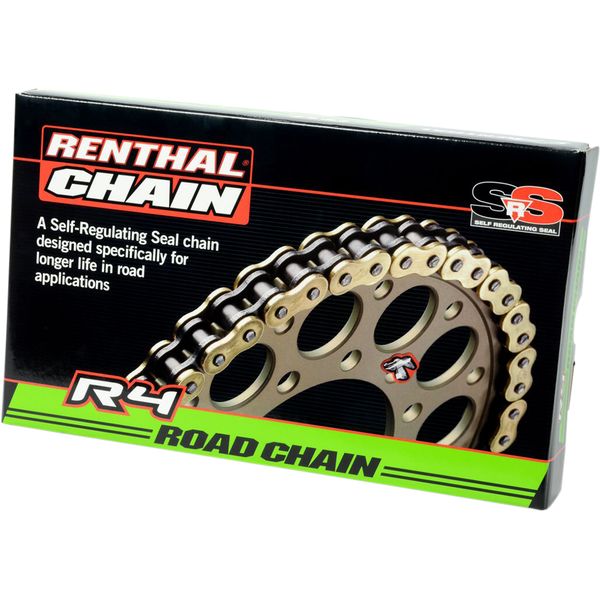 Kit Lant Moto Strada Renthal X-Ring Chain R4 SRS 525 110 Gold - C339