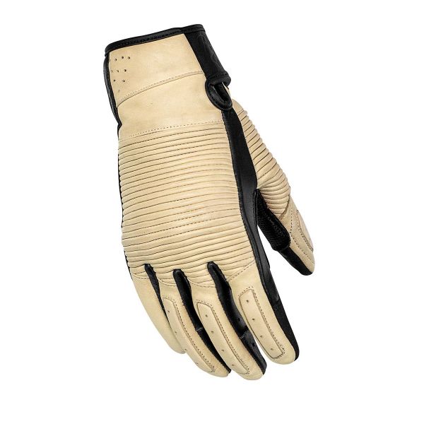 Manusi Moto Dama Rusty Stitches Manusi Moto Piele Dama Stella Beige/Black
