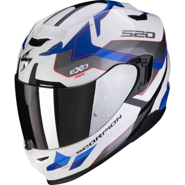 Casti Moto Integrale Scorpion Exo Casca Full-Face/Integrala 520 Evo Air Elan Alb/Albastru