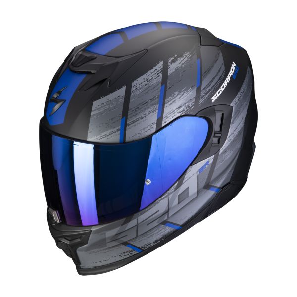 Casti Moto Integrale Scorpion Exo Casca Full-Face/Integrala 520 Evo Air Maha Negru Mat/Albastru