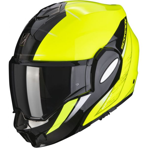 Casti Moto Flip-up (Modulabile) Scorpion Exo Casca Moto Flip-Up Exo-Tech Primus Neon Yellow/Black