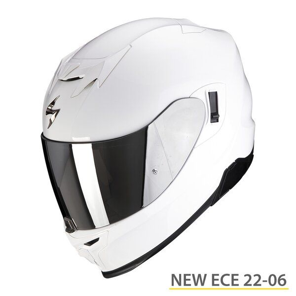 Casti Moto Integrale Scorpion Exo Casca Moto Full-Face 520 Evo Air Solid Alb