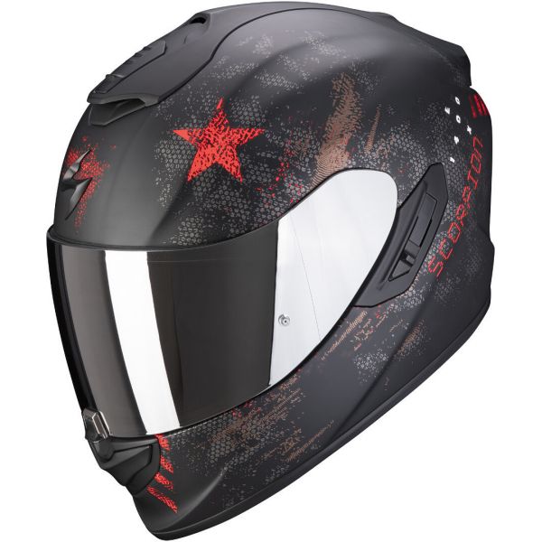 Casti Moto Integrale Scorpion Exo Casca Moto Full-Face Exo 1400 Air Asio Matt Black/Red