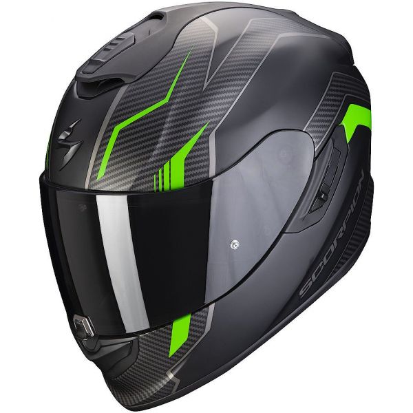 Casti Moto Integrale Scorpion Exo Casca Moto Full-Face Exo-1400 Air Fortuna Matt Black/Green