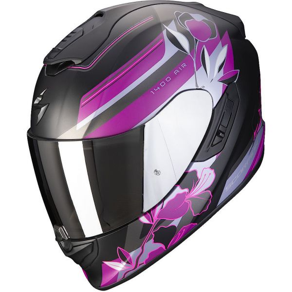 Casti Moto Integrale Scorpion Exo Casca Moto Full-Face Exo-1400 Air Gaia Matt Black/Pink