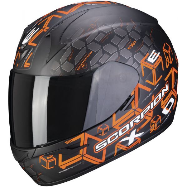 Full face helmets Scorpion Exo Moto Helmet Full-Face Exo 390 Cube Matt Black/Orange 2021
