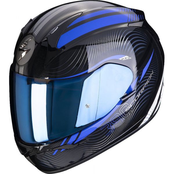 Casti Moto Integrale Scorpion Exo Casca Moto Full-Face Exo-390 Sting Black/Blue