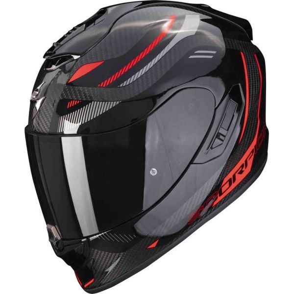 Casti Moto Integrale Scorpion Exo Casca Moto Full-Face/Integrala 1400 Evo Carbon Air Kydra Negru/Rosu