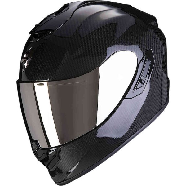 Casti Moto Integrale Scorpion Exo Casca Moto Full-Face/Integrala 1400 Evo Carbon Air Solid Negru Lucios