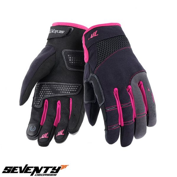 Manusi Moto Dama Seventy Manusi Moto Textile Dama SD-C50 Black/Pink