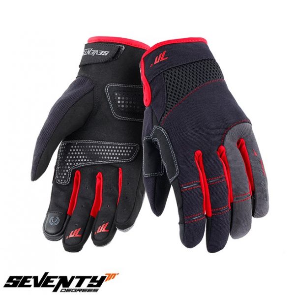 Manusi Moto Sport si Piele Seventy Manusi Moto Textile SD-C48 Black/Red